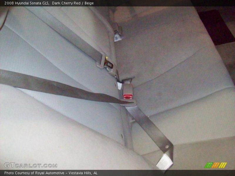 Dark Cherry Red / Beige 2008 Hyundai Sonata GLS