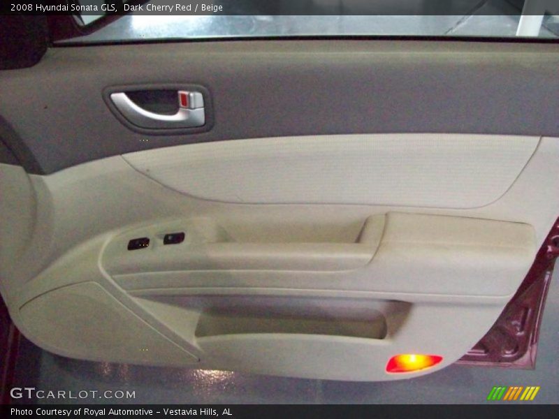 Dark Cherry Red / Beige 2008 Hyundai Sonata GLS