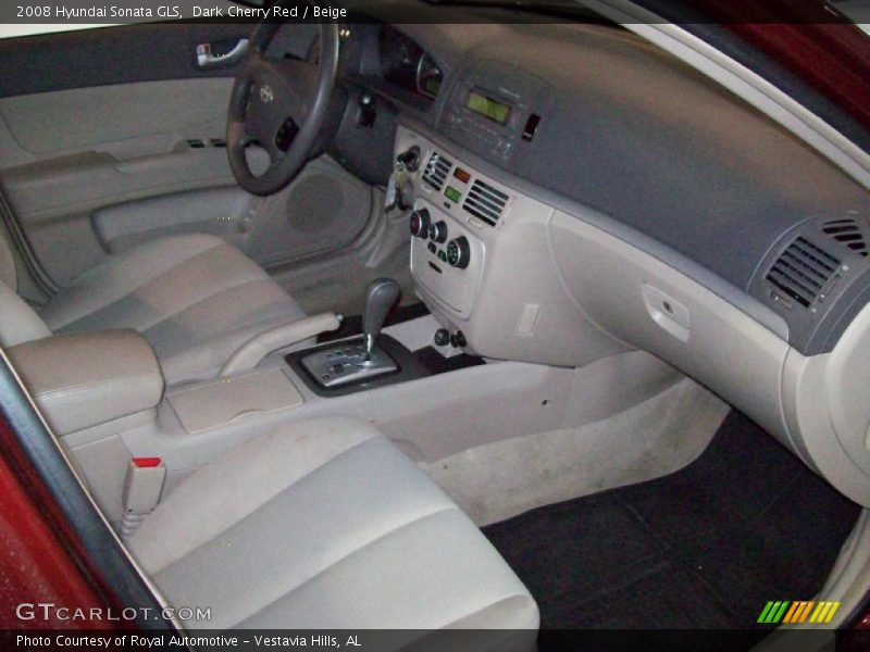 Dark Cherry Red / Beige 2008 Hyundai Sonata GLS
