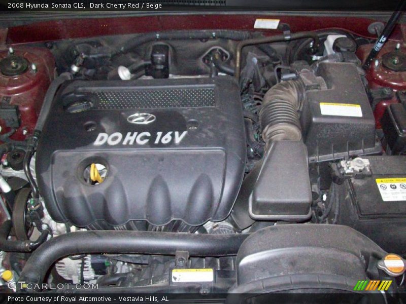 Dark Cherry Red / Beige 2008 Hyundai Sonata GLS