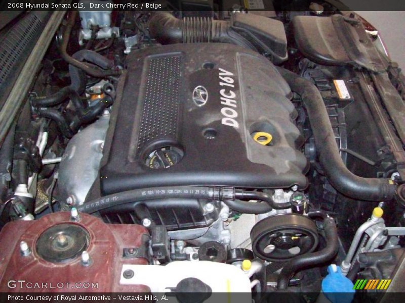 Dark Cherry Red / Beige 2008 Hyundai Sonata GLS