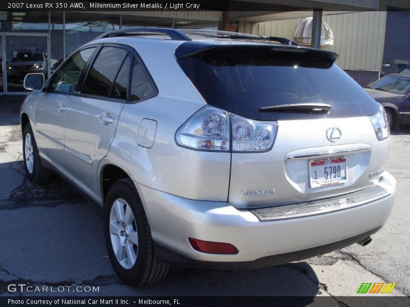 Millennium Silver Metallic / Light Gray 2007 Lexus RX 350 AWD