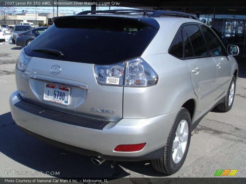 Millennium Silver Metallic / Light Gray 2007 Lexus RX 350 AWD
