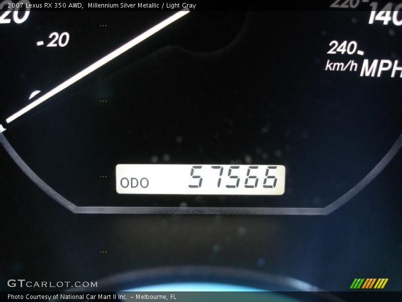 Millennium Silver Metallic / Light Gray 2007 Lexus RX 350 AWD