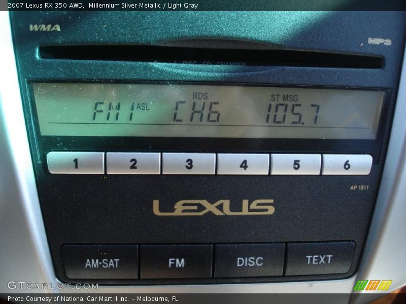 Millennium Silver Metallic / Light Gray 2007 Lexus RX 350 AWD