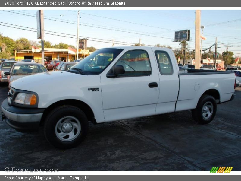 Oxford White / Medium Graphite 2000 Ford F150 XL Extended Cab