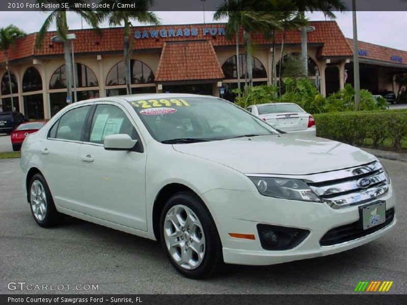White Suede / Camel 2010 Ford Fusion SE