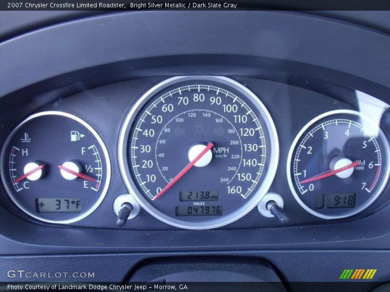 Bright Silver Metallic / Dark Slate Gray 2007 Chrysler Crossfire Limited Roadster