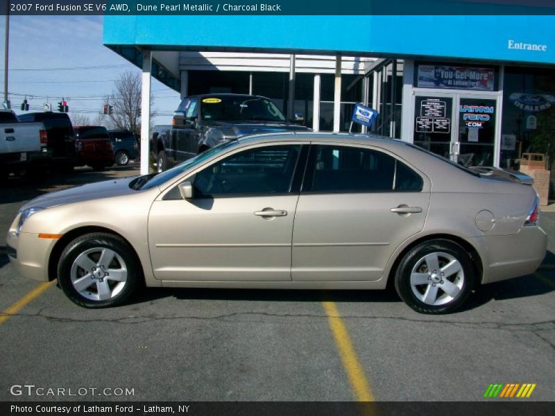Dune Pearl Metallic / Charcoal Black 2007 Ford Fusion SE V6 AWD