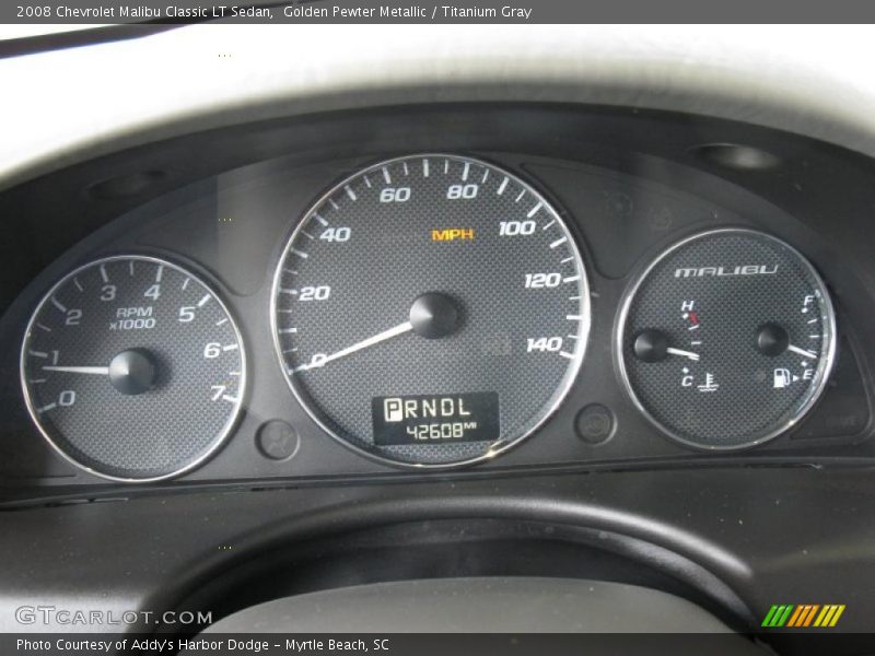 Golden Pewter Metallic / Titanium Gray 2008 Chevrolet Malibu Classic LT Sedan