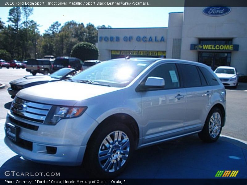 Ingot Silver Metallic / Sport Black Leather/Grey Alcantara 2010 Ford Edge Sport