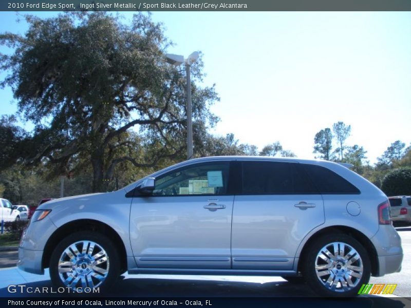 Ingot Silver Metallic / Sport Black Leather/Grey Alcantara 2010 Ford Edge Sport