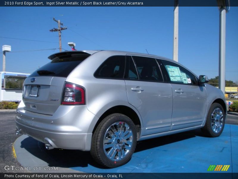Ingot Silver Metallic / Sport Black Leather/Grey Alcantara 2010 Ford Edge Sport