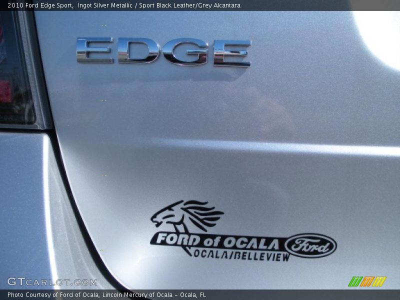 Ingot Silver Metallic / Sport Black Leather/Grey Alcantara 2010 Ford Edge Sport
