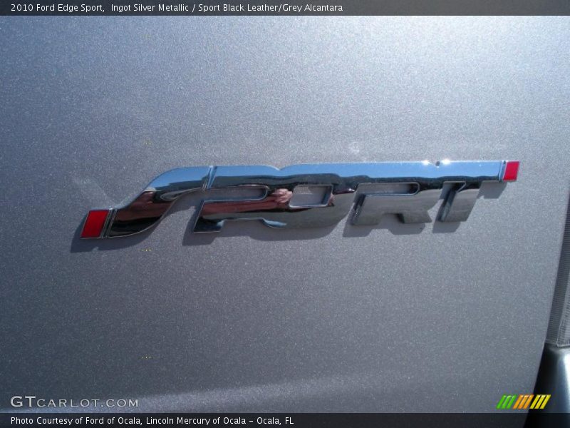 Ingot Silver Metallic / Sport Black Leather/Grey Alcantara 2010 Ford Edge Sport