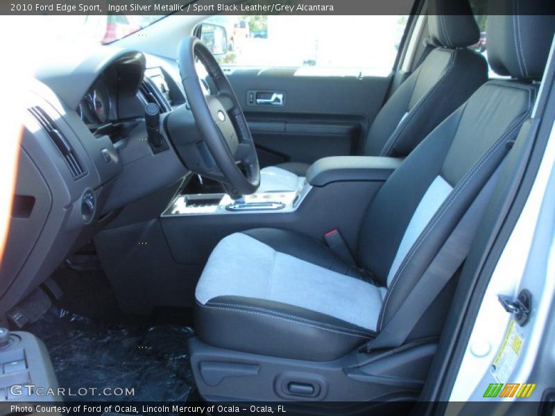 Ingot Silver Metallic / Sport Black Leather/Grey Alcantara 2010 Ford Edge Sport