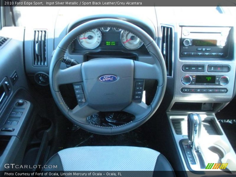 Ingot Silver Metallic / Sport Black Leather/Grey Alcantara 2010 Ford Edge Sport