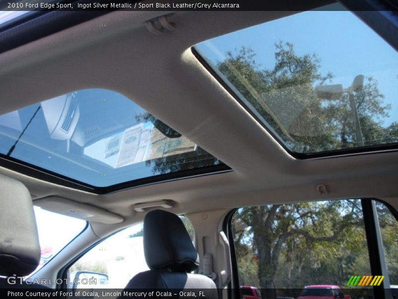 Ingot Silver Metallic / Sport Black Leather/Grey Alcantara 2010 Ford Edge Sport