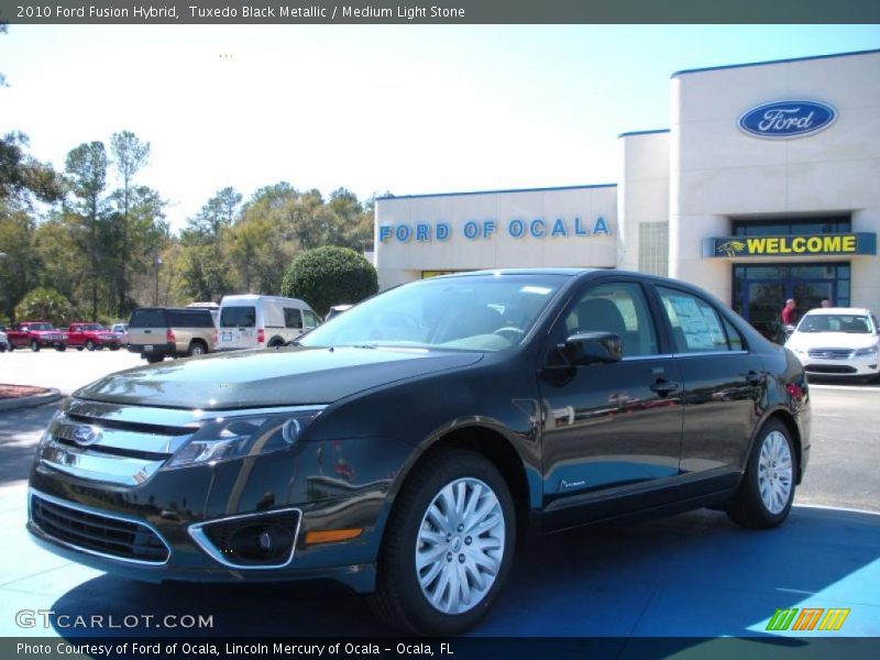 Tuxedo Black Metallic / Medium Light Stone 2010 Ford Fusion Hybrid