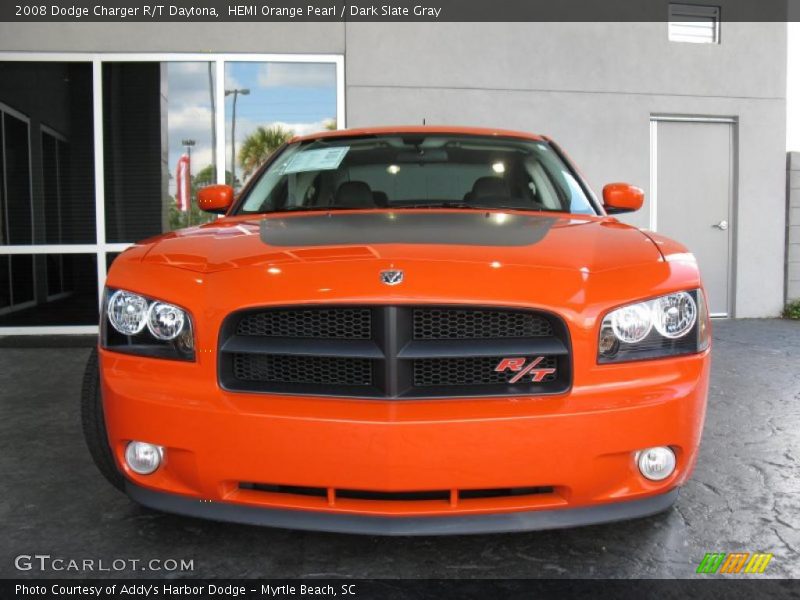 HEMI Orange Pearl / Dark Slate Gray 2008 Dodge Charger R/T Daytona