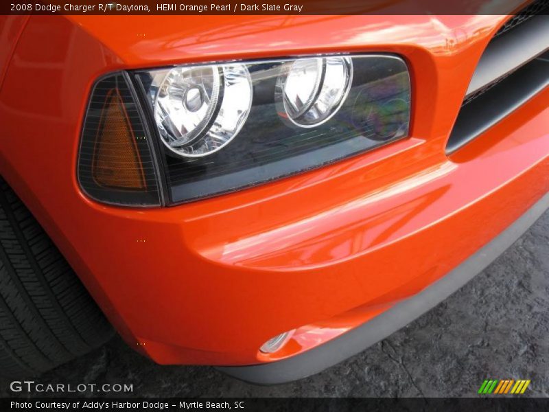 HEMI Orange Pearl / Dark Slate Gray 2008 Dodge Charger R/T Daytona
