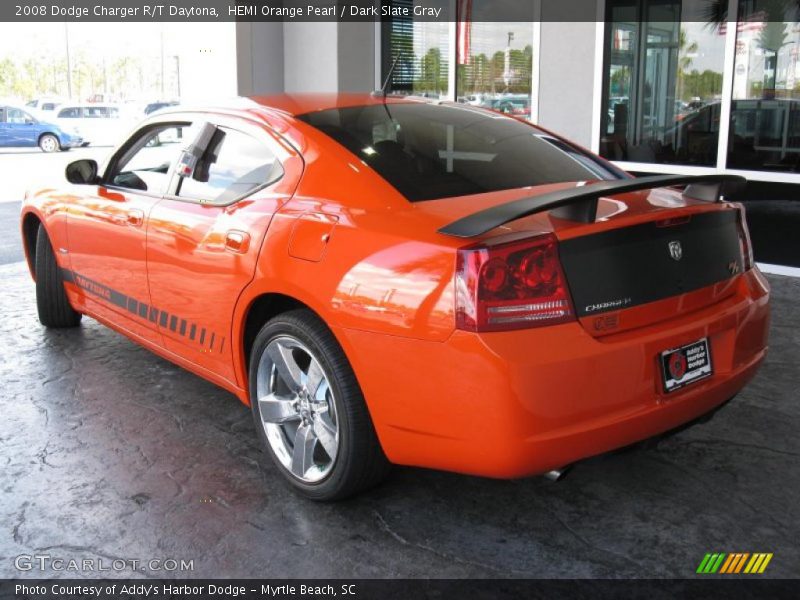 HEMI Orange Pearl / Dark Slate Gray 2008 Dodge Charger R/T Daytona