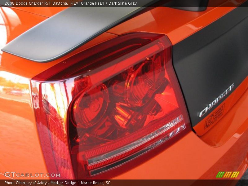 HEMI Orange Pearl / Dark Slate Gray 2008 Dodge Charger R/T Daytona