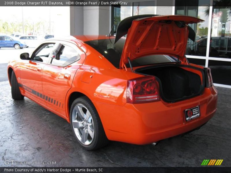 HEMI Orange Pearl / Dark Slate Gray 2008 Dodge Charger R/T Daytona
