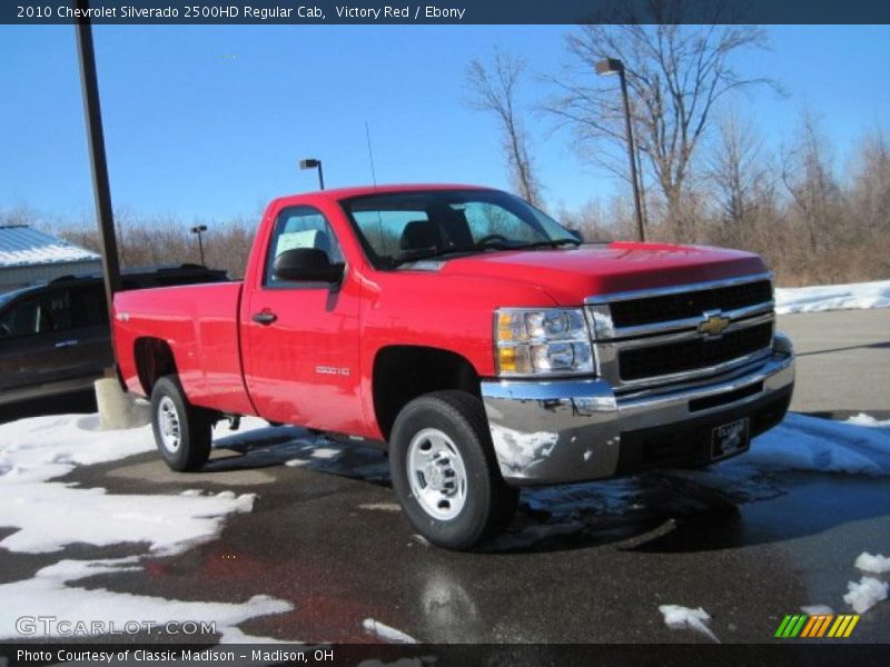 Victory Red / Ebony 2010 Chevrolet Silverado 2500HD Regular Cab
