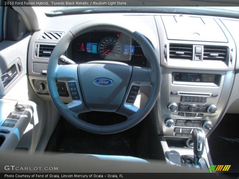 Tuxedo Black Metallic / Medium Light Stone 2010 Ford Fusion Hybrid