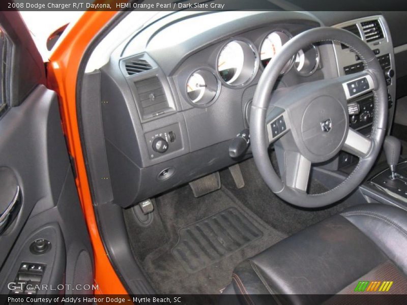 HEMI Orange Pearl / Dark Slate Gray 2008 Dodge Charger R/T Daytona
