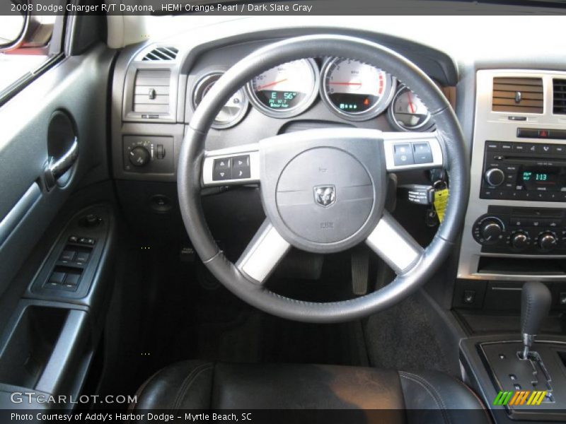 HEMI Orange Pearl / Dark Slate Gray 2008 Dodge Charger R/T Daytona