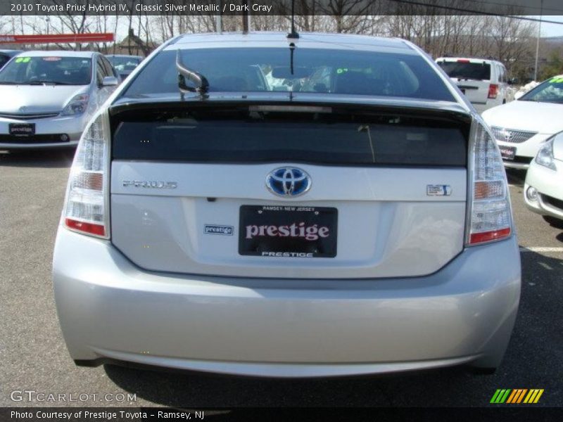 Classic Silver Metallic / Dark Gray 2010 Toyota Prius Hybrid IV