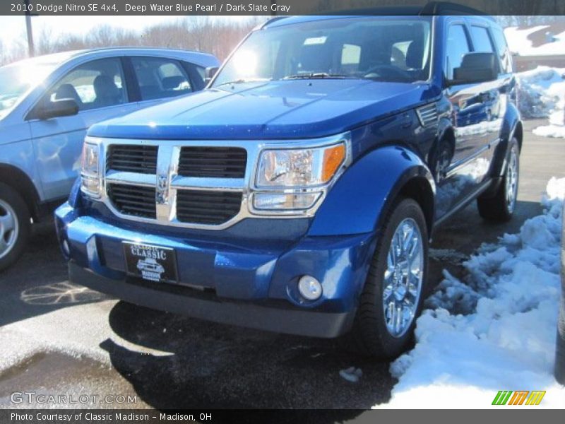 Deep Water Blue Pearl / Dark Slate Gray 2010 Dodge Nitro SE 4x4