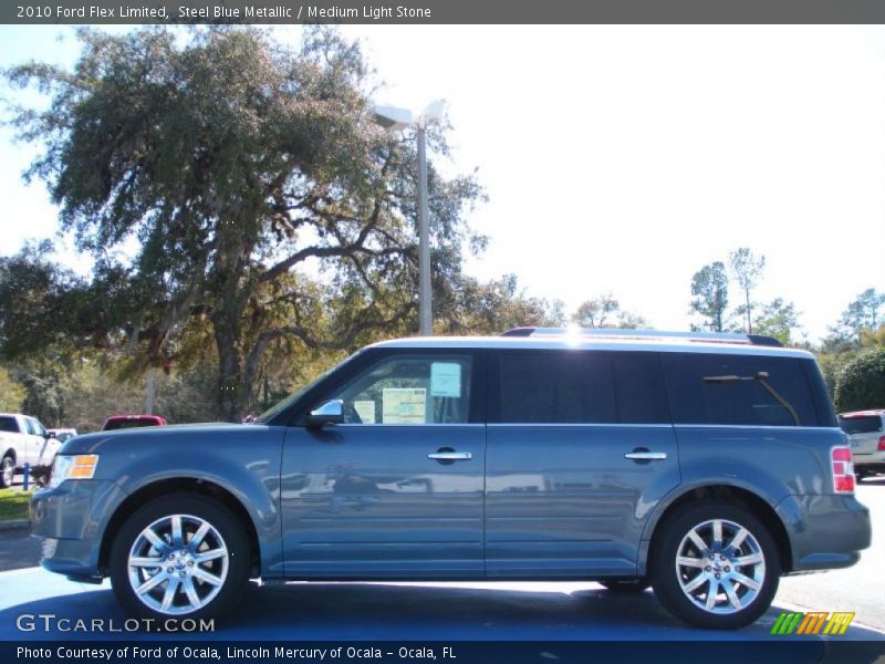 Steel Blue Metallic / Medium Light Stone 2010 Ford Flex Limited