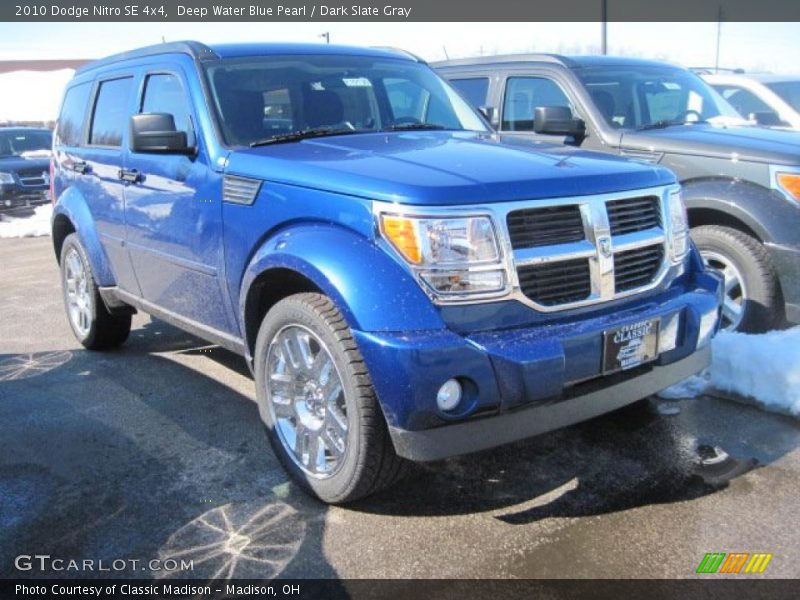 Deep Water Blue Pearl / Dark Slate Gray 2010 Dodge Nitro SE 4x4