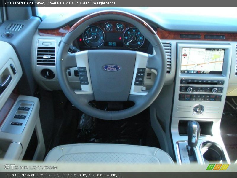 Steel Blue Metallic / Medium Light Stone 2010 Ford Flex Limited
