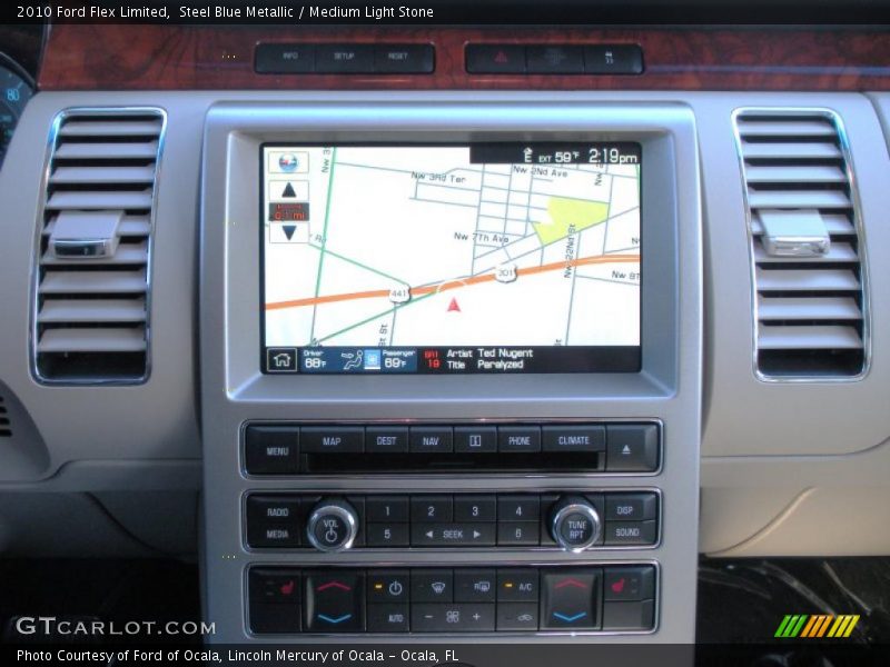 Steel Blue Metallic / Medium Light Stone 2010 Ford Flex Limited