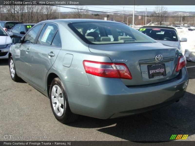 Aloe Green Metallic / Bisque 2007 Toyota Camry SE
