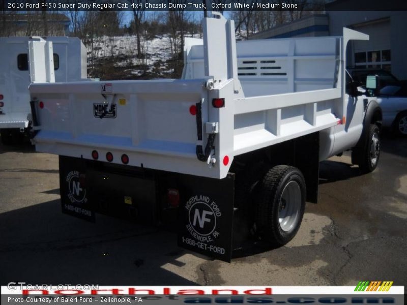 Oxford White / Medium Stone 2010 Ford F450 Super Duty Regular Cab 4x4 Chassis Dump Truck