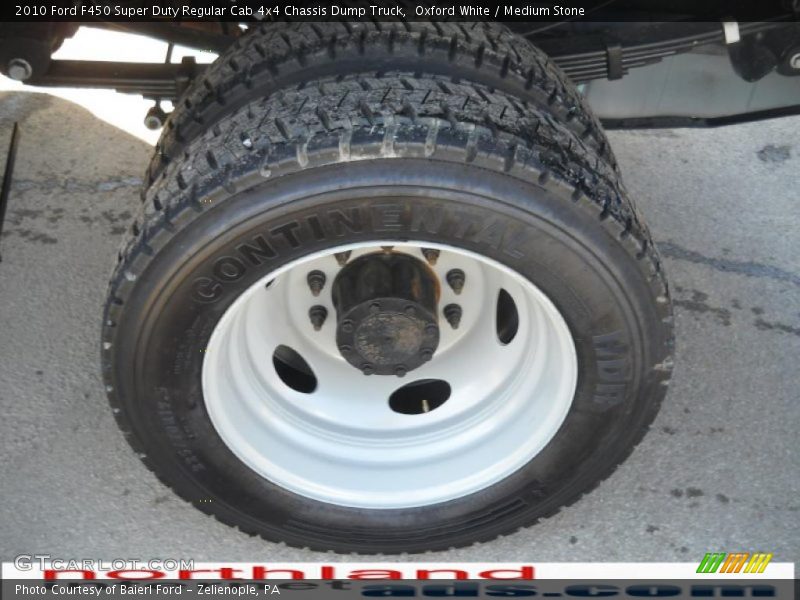 Oxford White / Medium Stone 2010 Ford F450 Super Duty Regular Cab 4x4 Chassis Dump Truck