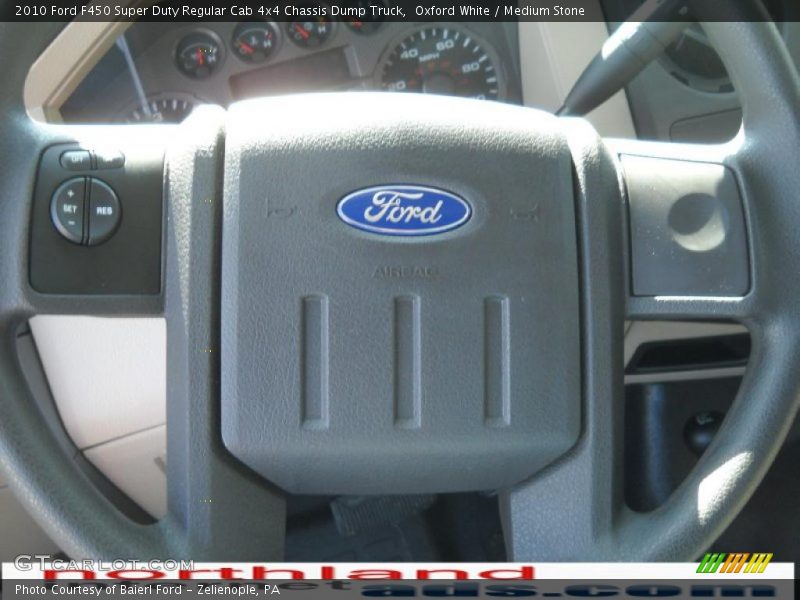 Oxford White / Medium Stone 2010 Ford F450 Super Duty Regular Cab 4x4 Chassis Dump Truck