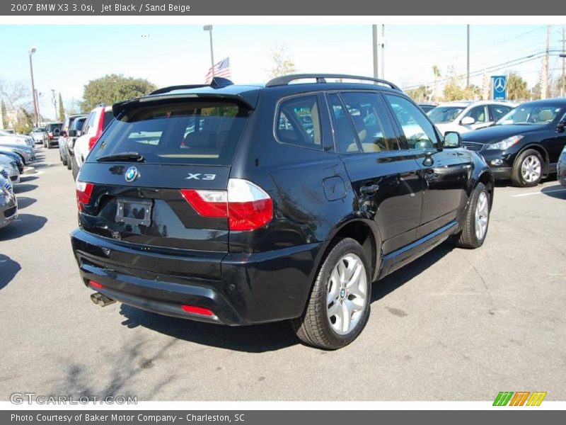 Jet Black / Sand Beige 2007 BMW X3 3.0si