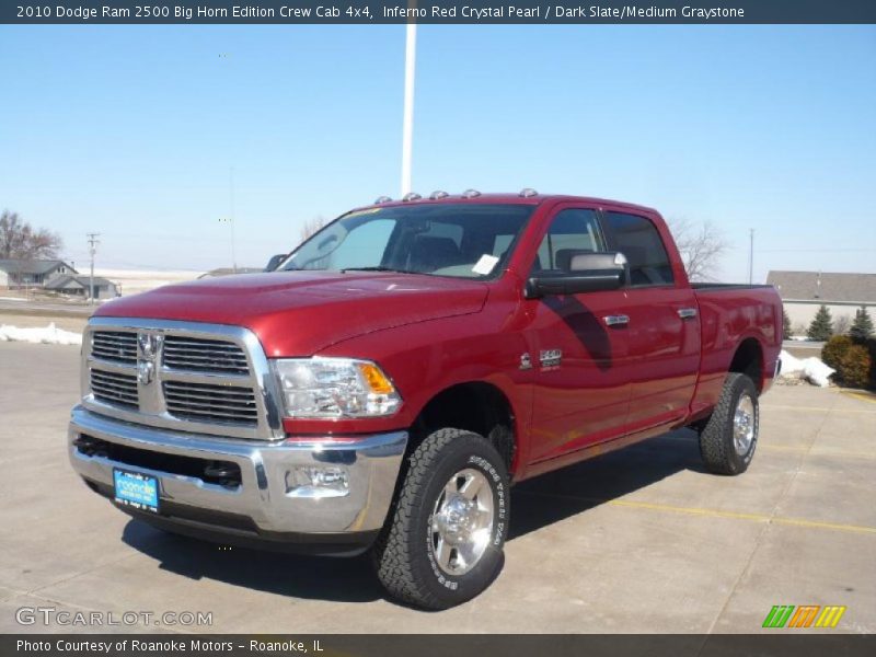 Inferno Red Crystal Pearl / Dark Slate/Medium Graystone 2010 Dodge Ram 2500 Big Horn Edition Crew Cab 4x4