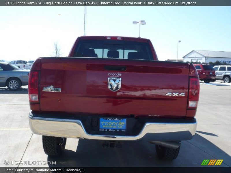 Inferno Red Crystal Pearl / Dark Slate/Medium Graystone 2010 Dodge Ram 2500 Big Horn Edition Crew Cab 4x4