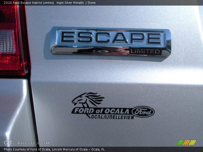 Ingot Silver Metallic / Stone 2010 Ford Escape Hybrid Limited