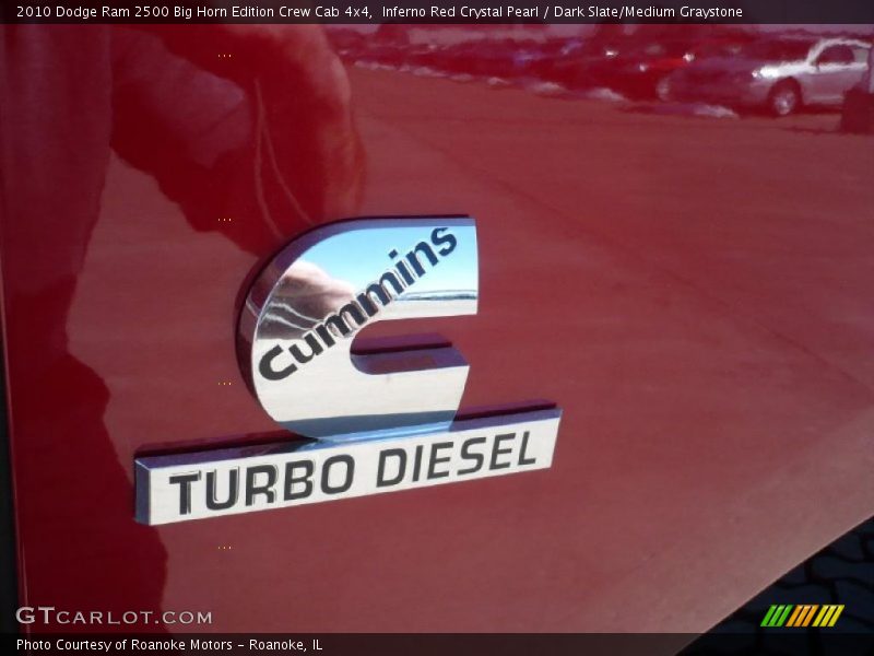 Inferno Red Crystal Pearl / Dark Slate/Medium Graystone 2010 Dodge Ram 2500 Big Horn Edition Crew Cab 4x4