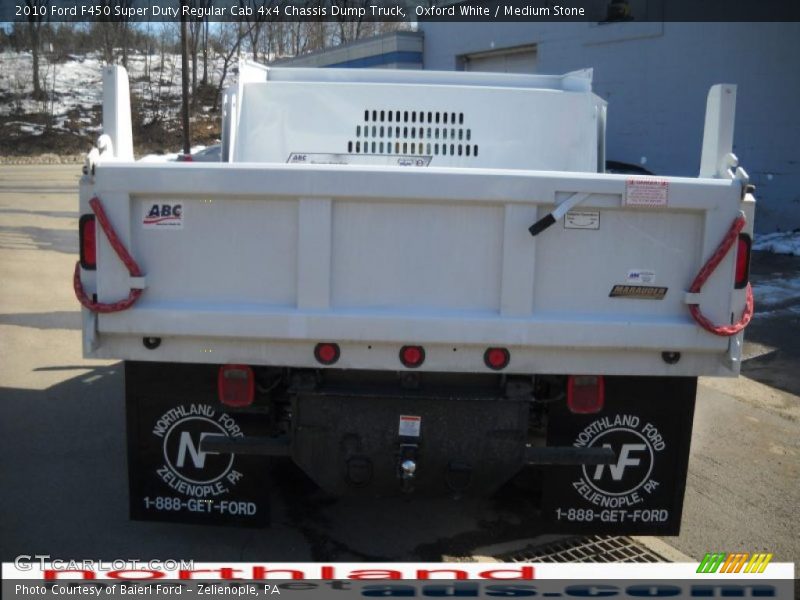 Oxford White / Medium Stone 2010 Ford F450 Super Duty Regular Cab 4x4 Chassis Dump Truck