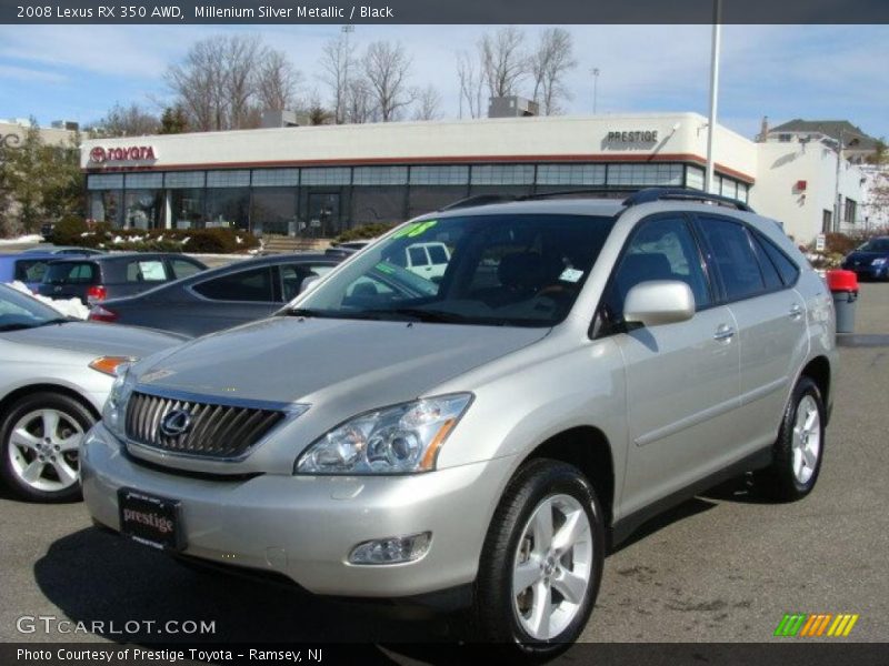 Millenium Silver Metallic / Black 2008 Lexus RX 350 AWD