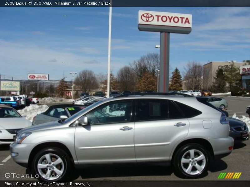 Millenium Silver Metallic / Black 2008 Lexus RX 350 AWD
